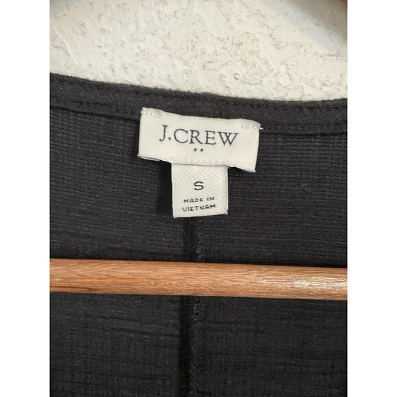 J Crew Womens Wrap Dress Size S Black Short Sleeve Minimalist Neutral Solid - Picture 8 of 10
